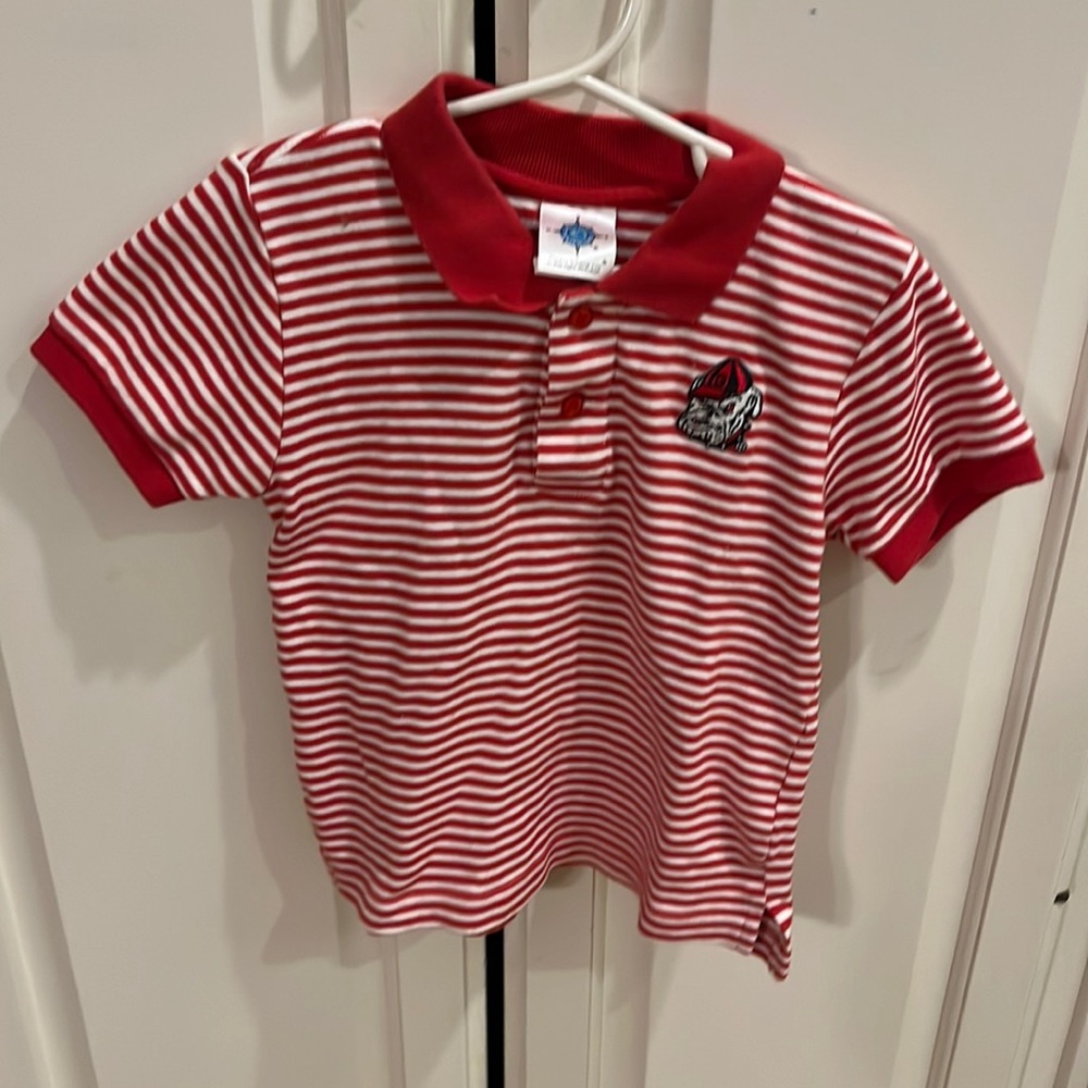Toddler Boys 3tGeorgia bulldog collared shirt.
